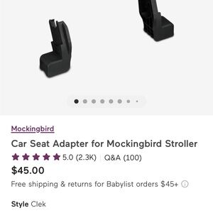 Mockingbird Infant Car Seat Adaptor Clek